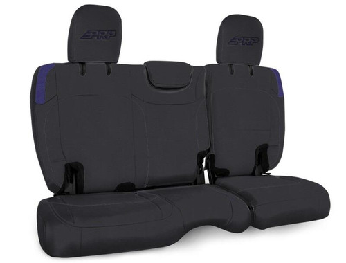 PRP Jeep Wrangler JL Rear Bench Covers - 2 door - Black/Purple - B041-08 Photo - Primary