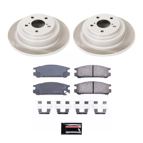 Power Stop 90-99 Subaru Legacy Rear Semi-Coated Rotor Kit - SC448