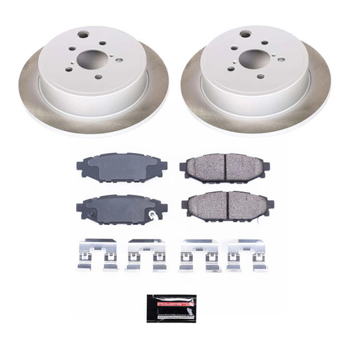 Power Stop 10-14 Subaru Outback Rear Semi-Coated Rotor Kit - SC4631