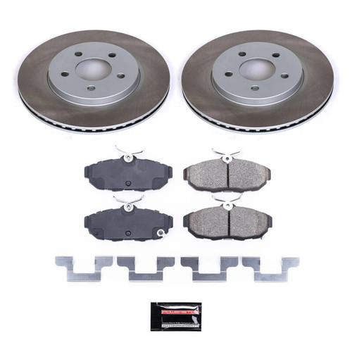 Power Stop 11-14 Ford Mustang Rear Semi-Coated Rotor Kit - SC4749