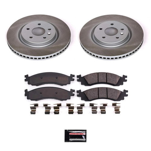 Power Stop 11-12 Ford Taurus Front Semi-Coated Rotor Kit - SC5581