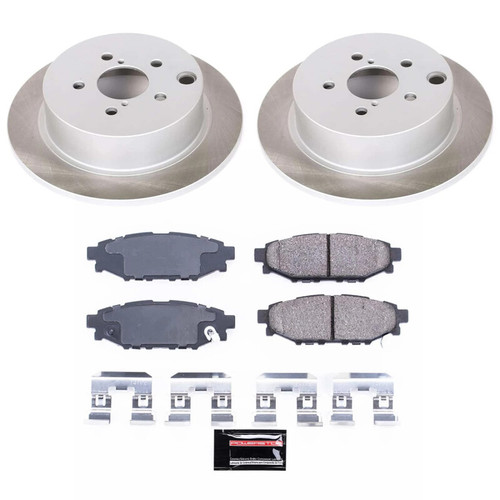 Power Stop 13-15 Subaru XV Crosstrek Rear Semi-Coated Rotor Kit - SC6107