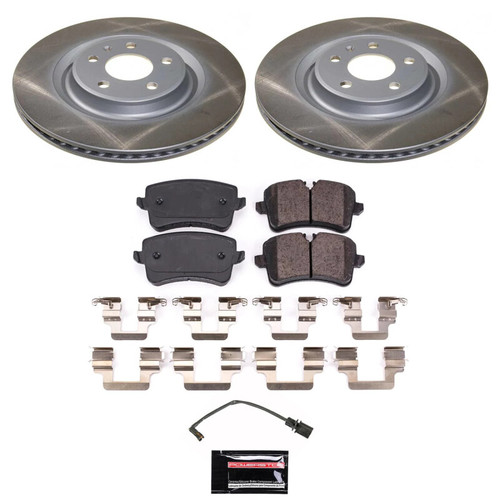 Power Stop 13-18 Audi A7 Quattro Rear Semi-Coated Rotor Kit - SC6139