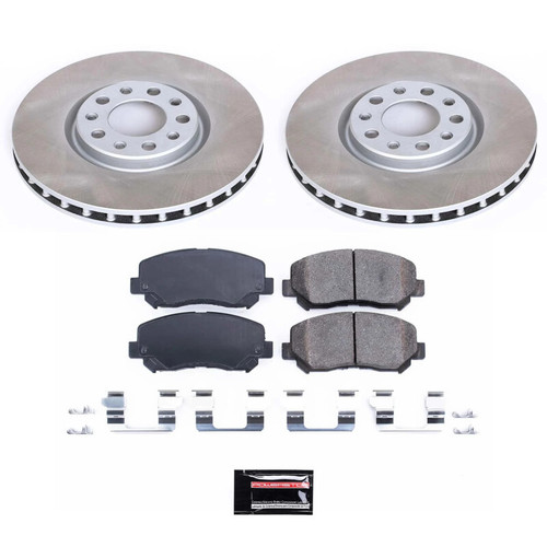 Power Stop 13-16 Dodge Dart Front Semi-Coated Rotor Kit - SC6372
