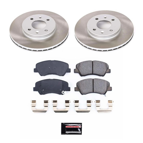 Power Stop 12-17 Kia Rio Front Semi-Coated Rotor Kit - SC6508
