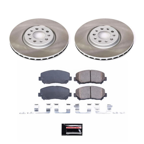 Power Stop 14-22 Jeep Cherokee Front Semi-Coated Rotor Kit - SC6538