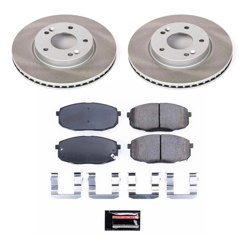 Power Stop 14-16 Kia Soul Front Semi-Coated Rotor Kit - SC6946