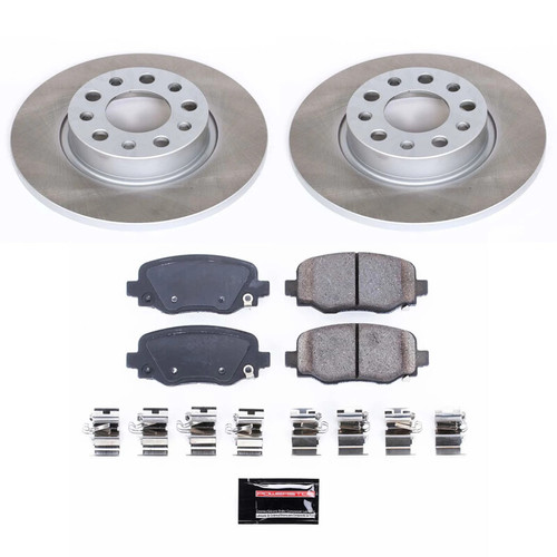 Power Stop 15-22 Jeep Renegade Rear Semi-Coated Rotor Kit - SC7301