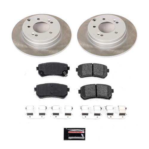 Power Stop 16-20 Kia Optima Rear Semi-Coated Rotor Kit - SC7505