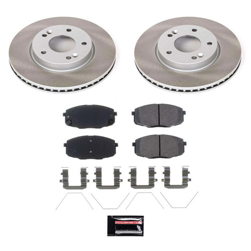 Power Stop 17-19 Kia Soul Front Semi-Coated Rotor Kit - SC8007