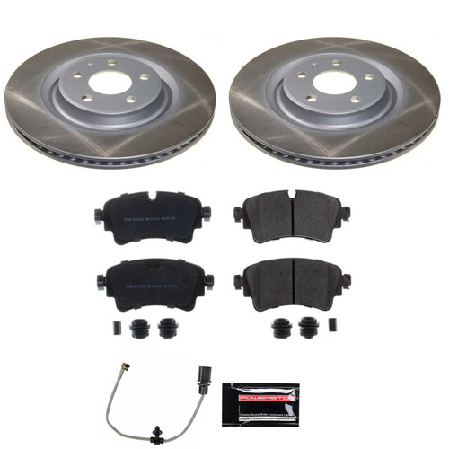 Power Stop 18-20 Audi SQ5 Rear Semi-Coated Rotor Kit - SC8043