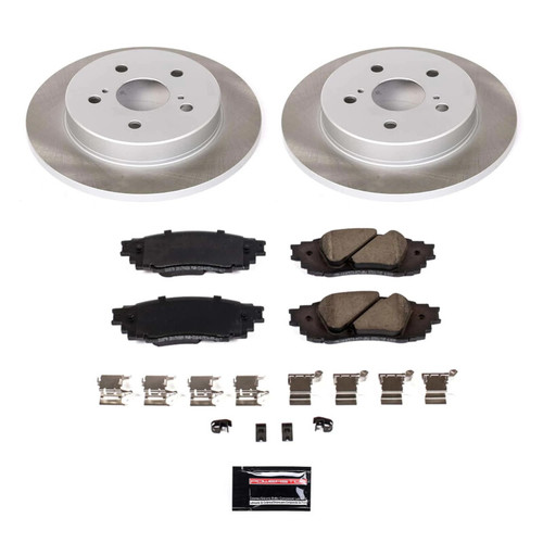 Power Stop 21-23 Toyota Venza Rear Semi-Coated Rotor Kit - SC8333
