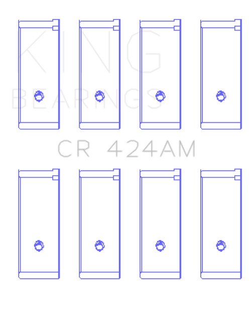 King Engine Bearings Chrysler 134C 2.2L/153Ci 2.5L (Size +0.75mm) Connecting Rod Bearing Set - CR424AM0.75 Photo - Primary