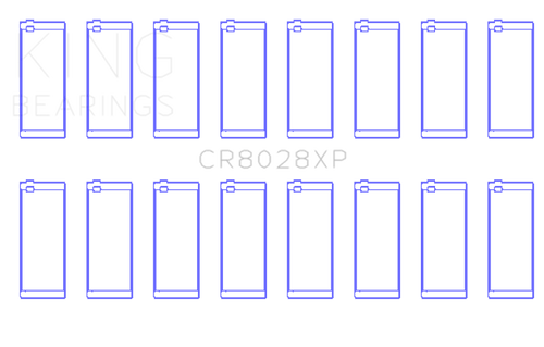 King Engine Bearings ChevrolET Custom Performance (Size STDX) Connecting Rod Bearing Set - CR8028XPSTDX Photo - Primary