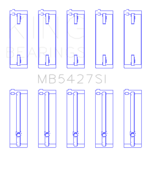 King Engine Bearings Honda L13A4/L15A (Size +0.25mm) Main Bearing Set - MB5427SI0.25 Photo - Primary