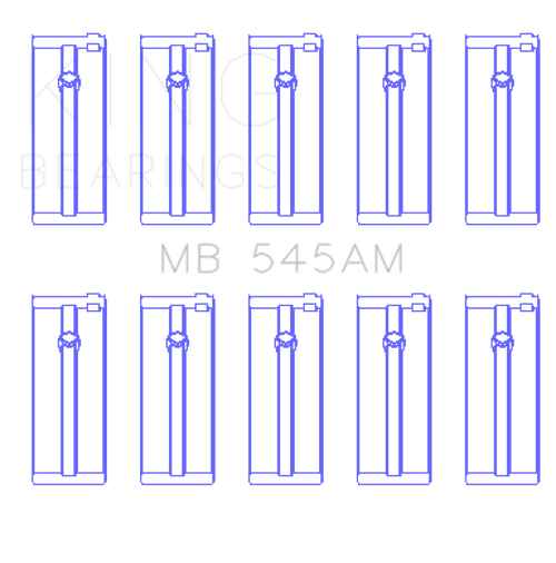 King Engine Bearings Ford N4A/Ne/L/N/Jcc/Lcj/Lse (Size +0.25mm) Main Bearing Set - MB545AM0.25 Photo - Primary