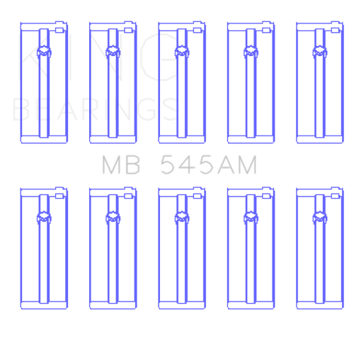King Engine Bearings Ford N4A/Ne/L/N/Jcc/Lcj/Lse (Size +0.50mm) Main Bearing Set - MB545AM0.5 Photo - Primary