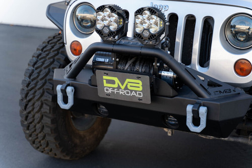 DV8 Offroad Fairlead Mounted Flip-Up License Plate Bracket - LPBM-02 Photo - Primary