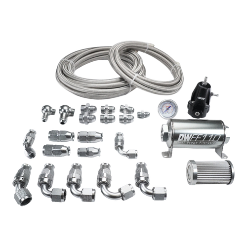 Deatschwerks X2 Series Pump Hanger -8AN Feed w/ -6AN Return PTFE Plumbing Kit for 92-00 Honda Civic - 6-625 Photo - Primary