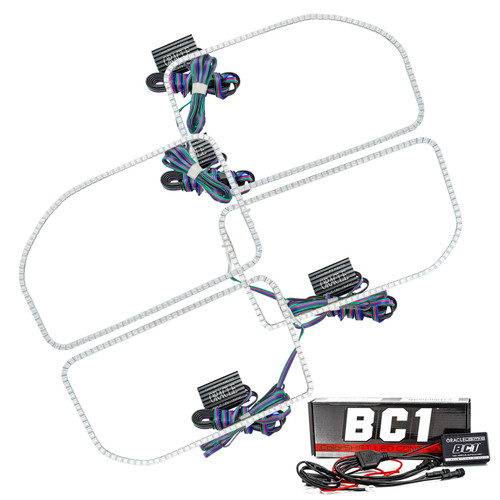 Oracle Ford F250/350 11-16 Halo Kit (Square Ring Design) - ColorSHIFT w/ BC1 Controller - 2383-335 Photo - Primary