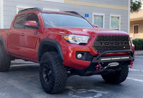 Fox Adapter Toyota Tacoma 95-04 Dia. 4.465 OD 3 x 3/8-16 Threaded Holes RR Black Anodize - 206-06-245-A