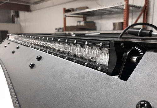 Cali Raised 40 Cut-Out Prinsu Roof Rack Slim Led Light Bar Bracket Kit - W/ 42 Inch Slim Led Light - CR2671 Photo - Primary