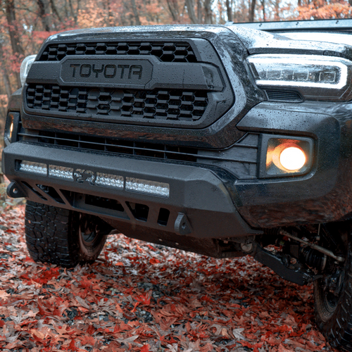 Cali Raised 2016-2023 Toyota Tacoma Stealth Bumper - No Bull Bar/32In Led Bar Spot W/ Small Switch - CR4136 Photo - Primary