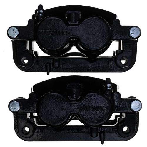 Power Stop 08-20 Cadillac Escalade Front Black Caliper - Pair w/Bracket - S4918ABLK