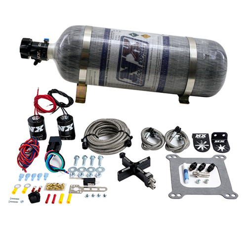 Nitrous Express 4150 Covert Crossbar Plate System Stage 6 50-300HP (12lb Bottle) - 63041-12 Photo - Primary