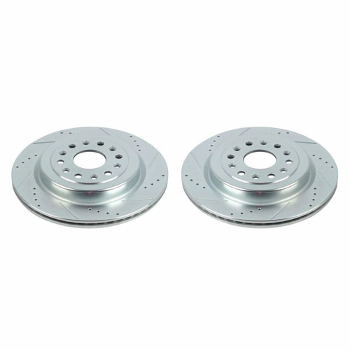 Power Stop 19-20 Ram 1500 Rear Evolution Drilled & Slotted Rotors - Pair - AR86005XPR Power Stop 19-20 Ram 1500 Rear Evolution Drilled & Slotted Rotors - Pair - AR86005XPR