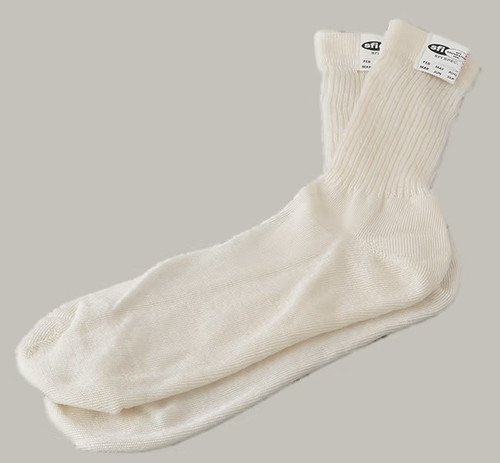 Simpson Safety 23032A Nomex White Socks - SFI 3.3 Thick - One Size Fits All