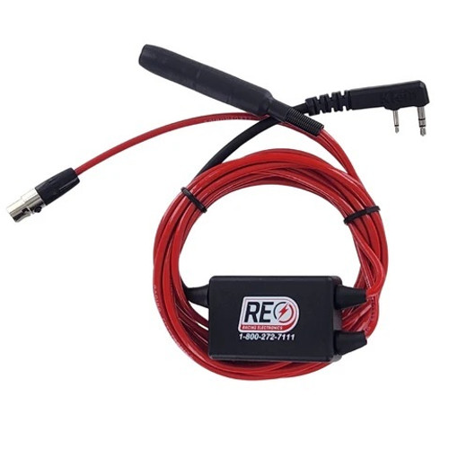Racing Electronics RT4909 Radio Harness - 2 Pin Kenwood with 3 Pin Helmet Connector