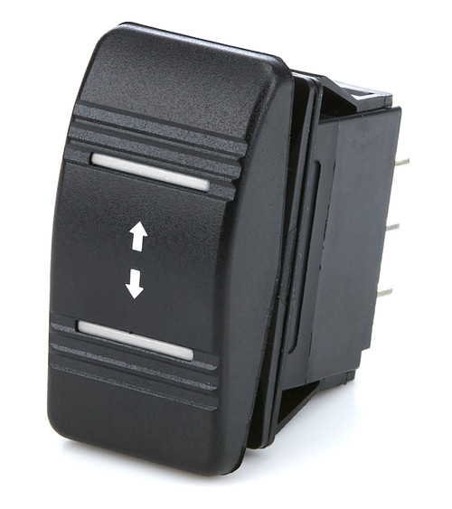 QUICKCAR RACING PRODUCTS Rocker Switch Momentary 52-402 - 12V Black Plastic