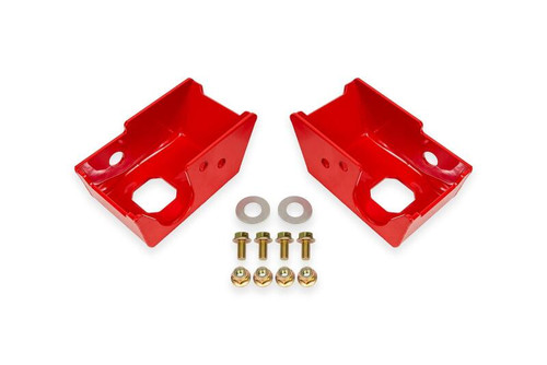 BMR 2021+ Ford Bronco (Exc. Bronco Sport) Rear Shock Mount Skid Plates - Red - SG1860R User 1