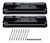 SBC Valve Covers Slant Edge Liquid Black 141-847