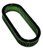 GREEN FILTER Part 7466 Oval Reusable Cotton Air Filter - 12 in L x 5.25 in W x 3.25 in Tall
