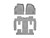 WeatherTech 462511-469423 Front and Rear Floor Liners for GM 2011-2017 Acadia – Gray Textured Plastic