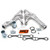 Dougs Headers & Manifolds #D357Y - Doug's Tri Y Header 55-57 Chevy 265-400 SBC 1 5/8-2" Primary 2 1/2" Collector Silver Ceramic Coated D357Y