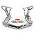 Dougs Headers & Manifolds #D380-C - Doug's Sidemount Header 63-82 Corvette 265-400 SBC 1 7/8" Primary 4" Collector Chrome Plated D380-C