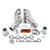 Dougs Headers & Manifolds #D665 - Doug's Mid Length Header 65-73 Mustang 260-302 SBF 1 5/8" Primary 3" Collector Silver Ceramic Coated D665