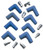 Taylor Tools #46061 - Taylor Cable 46061 Spark Plug Boot/Terminal Kit blue 90 deg