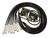 Taylor Ignition #75055 - Taylor Cable 75055 Ceramic Boot 8mm Spiro Pro Universal 8 Cyl Wire Set Black Wire 180° White Ceramic Boot