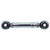 Sawicki Mid Control Shift Linkage (1984+ Harley FXR, Softail, Dyna models) - Black Anodized - SW-440B