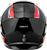 GMAX FF-49 SYTH Motorcycle Helmet with COOLMAX® Interior and UV400 Shield - Black/Red, Medium