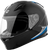 GMAX FF-49 Syth Helmet Black/Blue Medium - Lightweight DOT Approved Motorcycle Helmet with COOLMAX® Interior and UV400 Shield