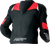 RST TracTech Evo D3O Leather Motorcycle Jacket - Black and Fluorescent Red, Size Small