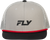 Fly Racing Fly Trucker Hat Grey - Adjustable Snapback with Curved Bill