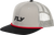 Fly Racing Fly Trucker Hat Grey - Adjustable Snapback with Curved Bill