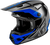 Fly Racing Kinetic Crest Helmet Grey/Black/Blue - Size XL