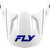 FLY Racing Kinetic Verdict Helmet Visor White/Blue/Grey Medium/Large with DOT and ECE22.06 Approval